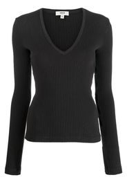 AGOLDE ribbed V-neck sweater - Grigio