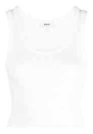 AGOLDE scoop-neck ribbed tank top - Bianco