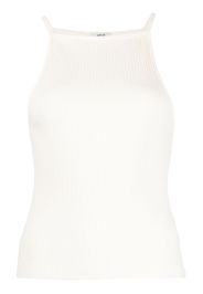 AGOLDE square-neck ribbed-knit top - Bianco