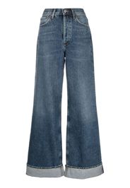 AGOLDE Dame wide-leg organic-cotton jeans - Blu