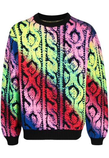 AGR cable-knit merino sweater - Multicolore