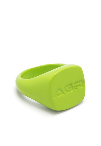 AGR logo debossed ring - Verde