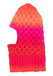 AGR chunky-knit tie-dye balaclava - Rosso