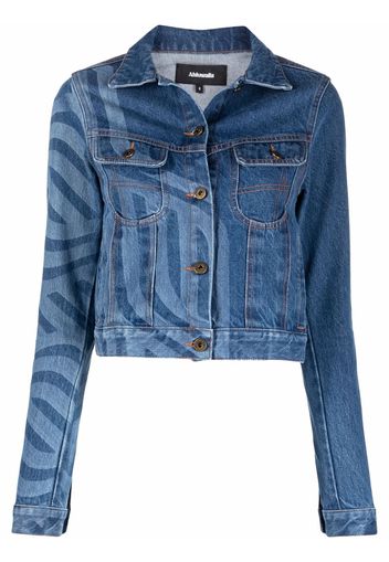 Ahluwalia laser-print denim jacket - Blu