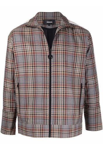 Ahluwalia check-print zipped jacket - Marrone