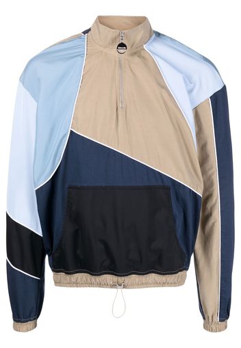 Ahluwalia panelled design lightweight jacket - Blu