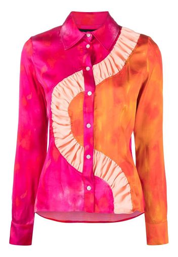 Ahluwalia Blusa con design color-block - Rosa