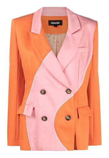 Ahluwalia Blazer bicolore Madhu - Arancione