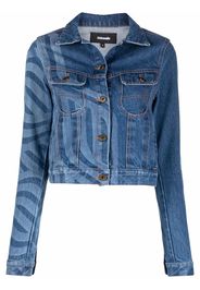 Ahluwalia laser-print denim jacket - Blu