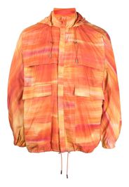 Ahluwalia abstract-print hooded jacket - Arancione