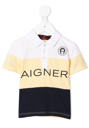 Aigner Kids Polo con stampa - Giallo