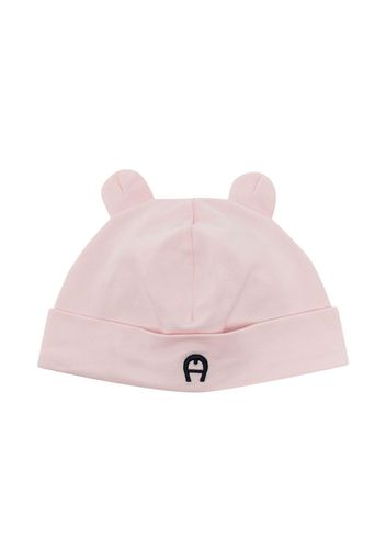 Aigner Kids embroidered-logo beanie - Rosa