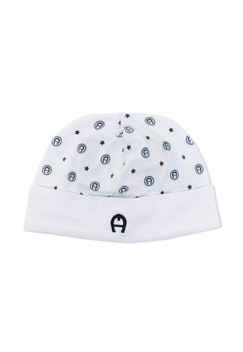 Aigner Kids logo-print cap - Bianco