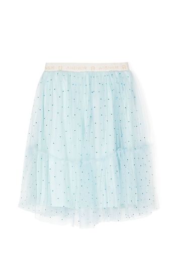 Aigner Kids sequin-embellished tulle skirt - Blu