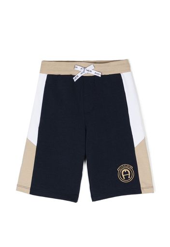 Aigner Kids Shorts con stampa - Blu