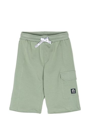 Aigner Kids Shorts con tasca applicata - Verde