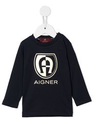 Aigner Kids T-shirt con stampa - Blu