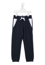 Aigner Kids logo-tape track pants - Blu