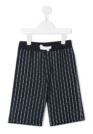 Aigner Kids logo-print cropped trousers - Blu