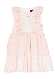 Aigner Kids ruffled sleeveless dress - Rosa