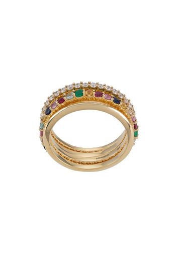 Aisha Baker Set di quattro anelli in oro 18kt Enchanté - Multicolore