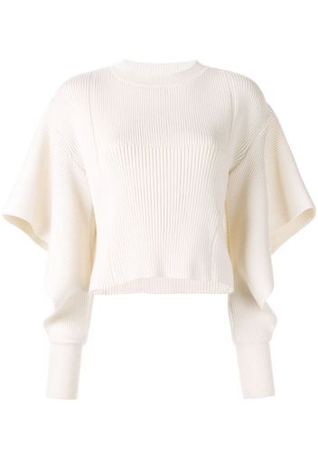 cut-out sleeve knitted jumper