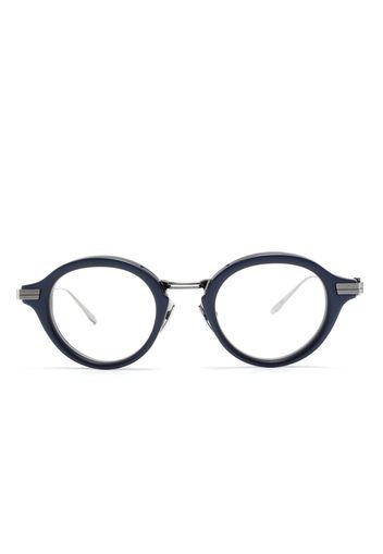 Akoni round-frame clear glasses - Blu