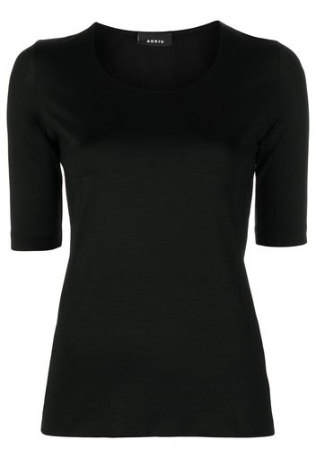 Akris fitted short-sleeve knit top - Nero