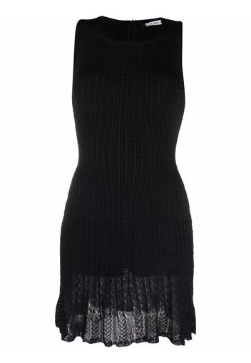 Alaïa Pre-Owned 1980s knitted fitted dress - Nero