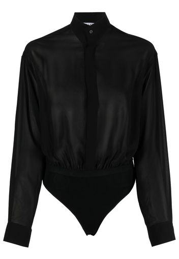 Alaïa Pre-Owned Body semi trasparente anni '80 - Nero