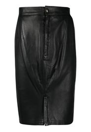 Alaïa Pre-Owned Gonna in pelle anni '80 - Nero