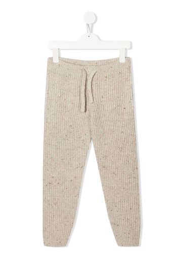 Alanui Kids Northern Island knitted trousers - Toni neutri