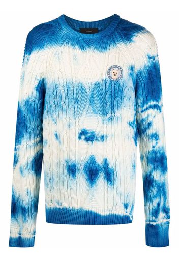 Alanui tie-dye cable-knit jumper - Bianco