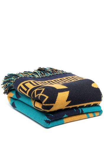 Alanui Coperta con effetto jacquard Icon - Blu