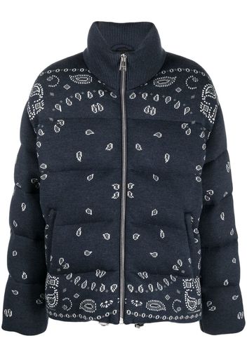 Alanui printed padded jacket - Blu