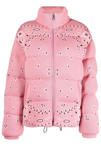 Alanui Bandana jacquard puffer jacket - Rosa