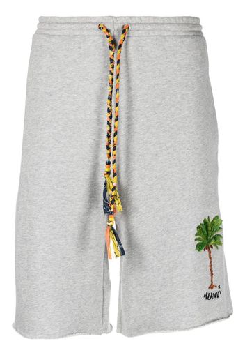 Alanui logo-embroidered shorts - Grigio