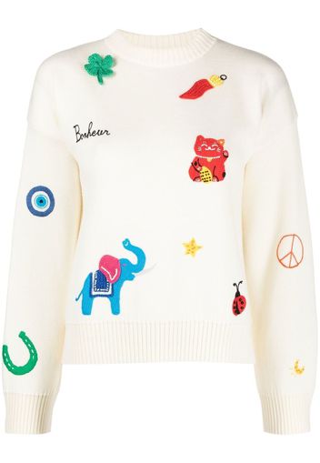 Alanui Lucky Charm Embroidered Jumper - Bianco