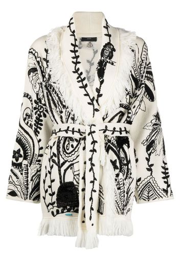 Alanui Oasis Of Imagination embroidered cardigan - Bianco