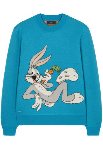 Alanui Maglione Bugs Bunny con motivo bandana jacquard - Blu