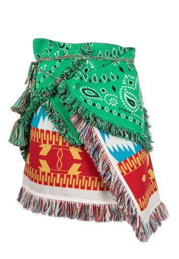 Alanui Icon Bandana jacquard skirt - Verde