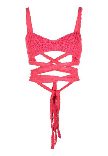 Alanui Palm Springs knitted top - Rosa