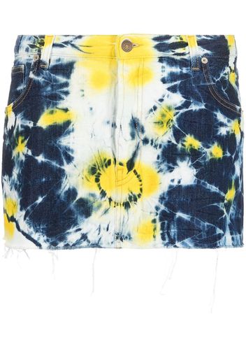 Alanui tie dye-print mini skirt - Blu