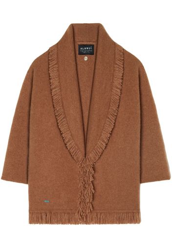 Alanui Cardigan A Finest con frange - Marrone