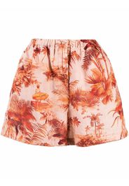 Alanui Hoo'okipa Toile De Jouy shorts - Arancione