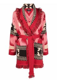 Alanui ICON JACQUARD CARDIGAN FANCY PINK MULTIC - Rosa