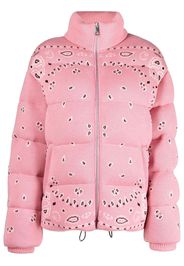 Alanui Bandana jacquard puffer jacket - Rosa