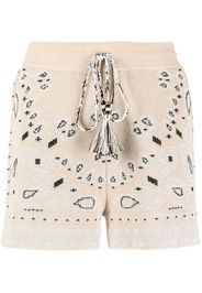 Alanui bandana-print pique shorts - Toni neutri