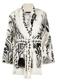 Alanui Oasis Of Imagination embroidered cardigan - Bianco