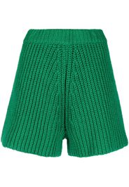 Alanui high-waisted knitted shorts - Verde